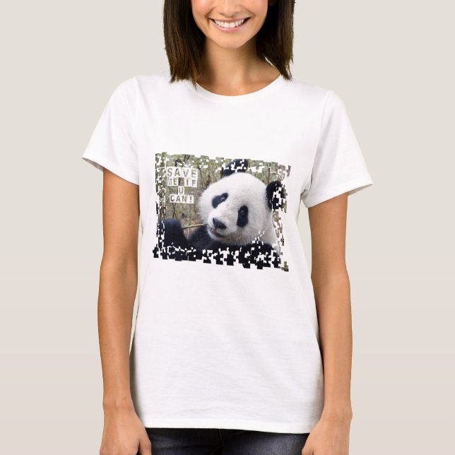 Retten Sie den riesigen Panda T-Shirt (Vorderseite)