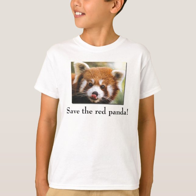 Retten Sie den T - Shirt des roter Panda-Kindes (Vorderseite)