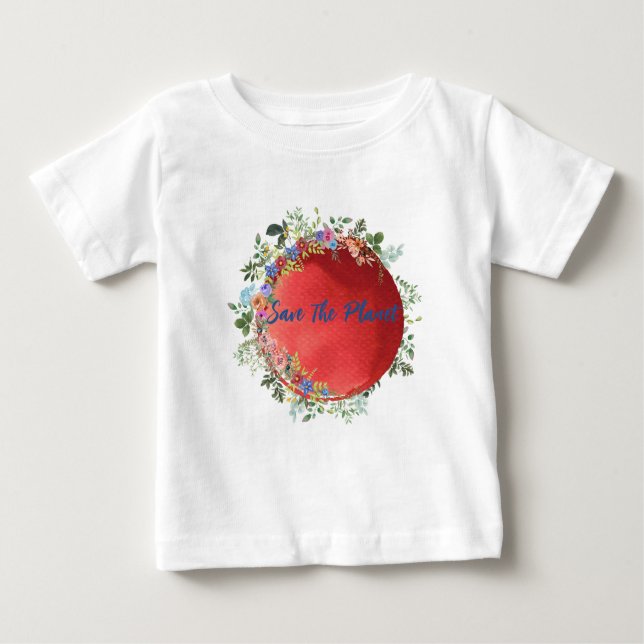 Retten Sie den T - Shirt Planet Baby (Vorderseite)