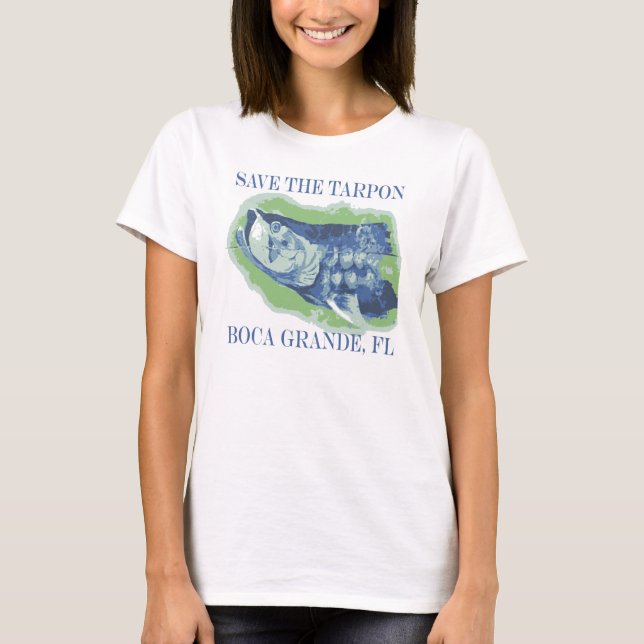 Retten Sie den Tarpon - Grande Boca, Florida T-Shirt (Vorderseite)