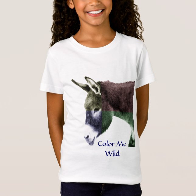 Retten Sie den wilden Burros Esel Western T-Shirt (Vorderseite)