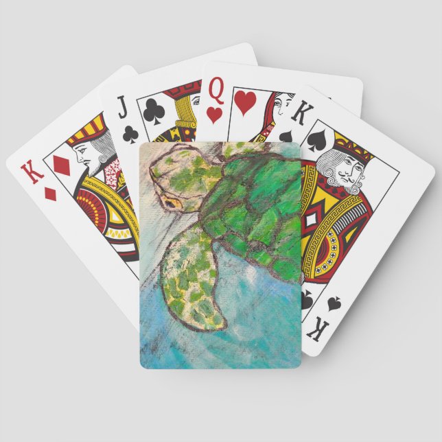 Retten Sie der Seeschildkröte Spielkarten (Rückseite)