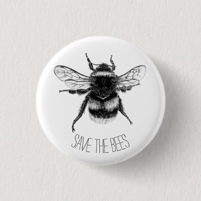 Retten Sie die Bienen Button (Vorderseite)