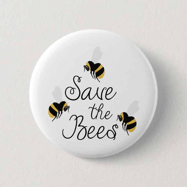Retten Sie die Bienen Button (Vorderseite)