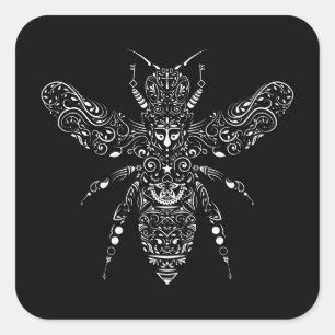 retten Sie die Bienen Quadratischer Aufkleber