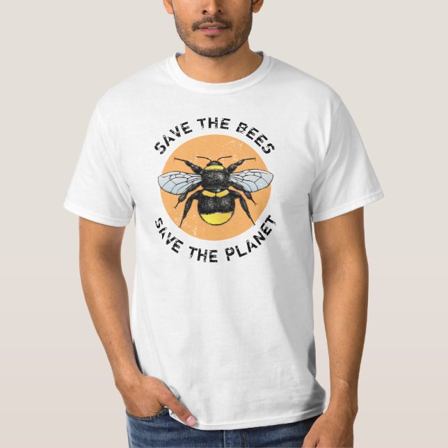 Retten Sie die Bienen retten den Planeten T-Shirt (Vorderseite)