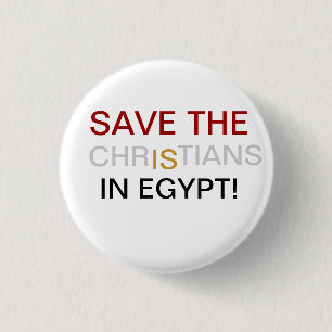retten Sie die Christen von Ägypten-Knopf Button