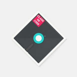 Retten Sie die Diskette des Computers  Blue & Red  Serviette