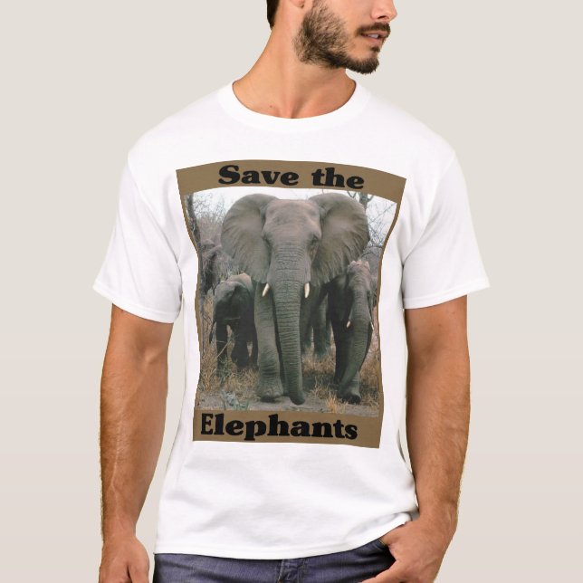 Retten Sie die Elefanten T-Shirt (Vorderseite)