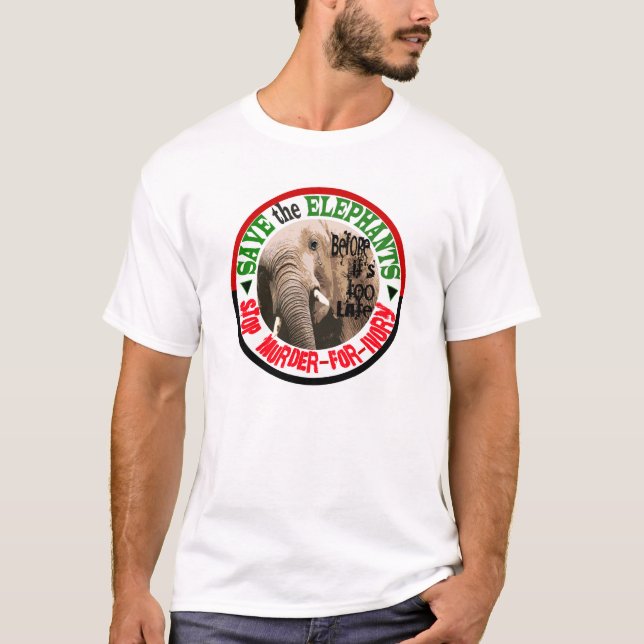 RETTEN SIE DIE ELEFANTEN T-Shirt (Vorderseite)