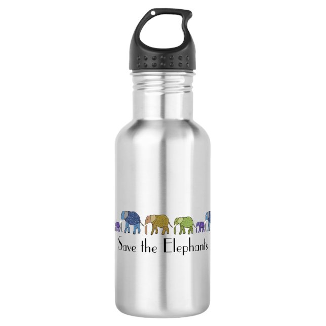 Retten Sie die Elefanten Trinkflasche (Vorderseite)