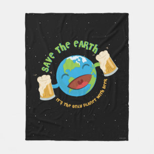 Retten Sie die Erde Fleecedecke