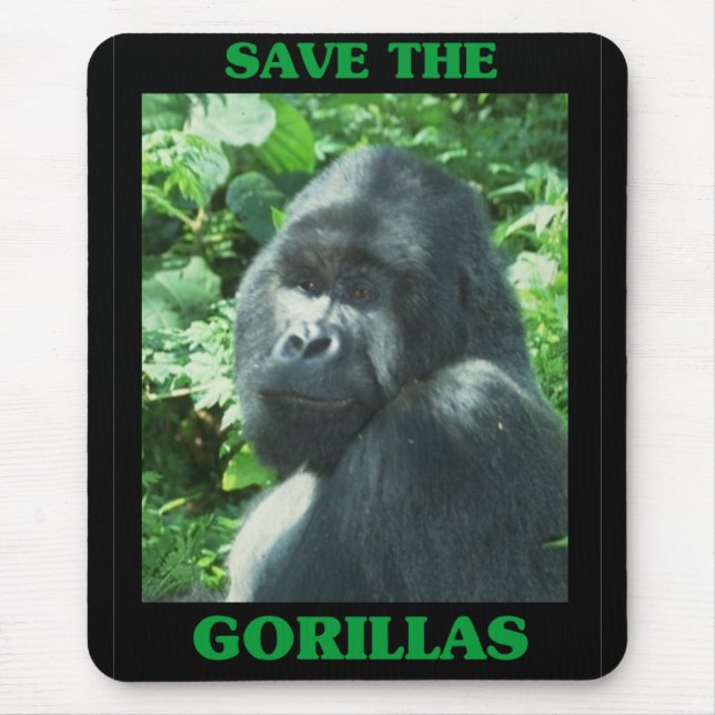 Retten Sie die Gorillas Mousepad (Vorne)