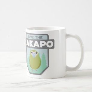 Retten Sie die Kakapo-Kaffee-Tasse Tasse