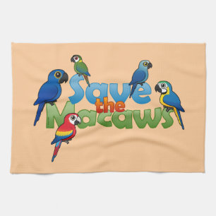 Retten Sie die Macaws Handtuch