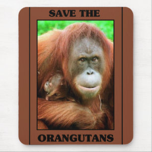 Retten Sie die Orang-Utans Mousepad