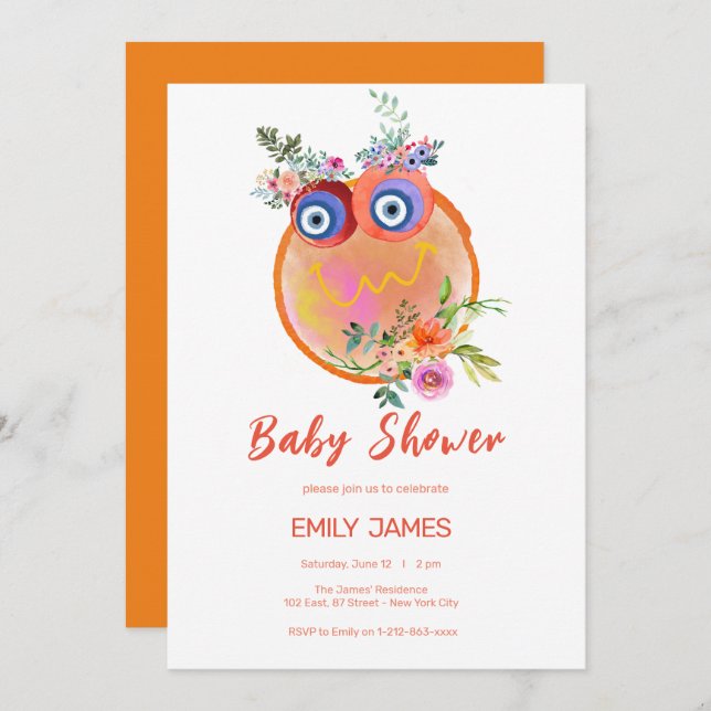 Retten Sie die Planet Baby Shower Invi Einladung (Vorne/Hinten)