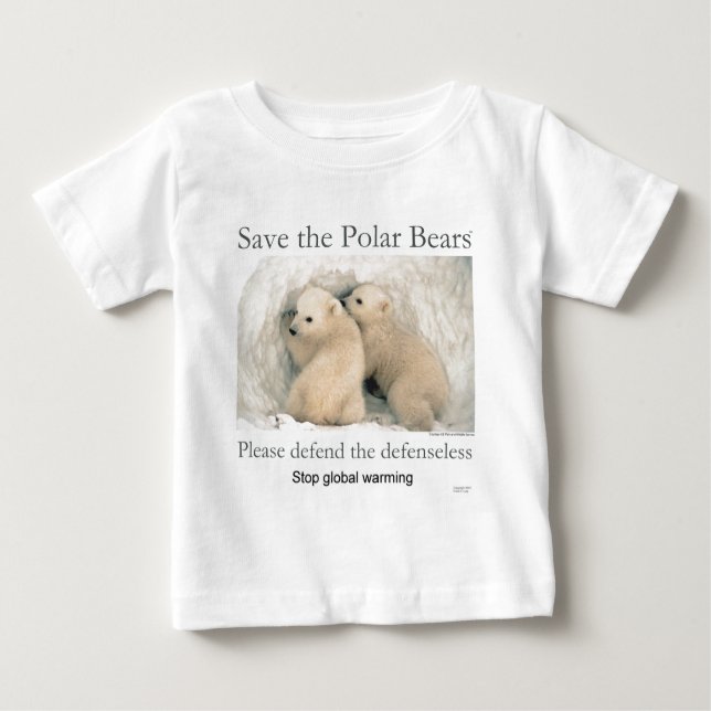 Retten Sie die polaren Bären Baby T-shirt (Vorderseite)