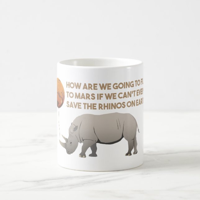 Retten Sie die Rhinos Kaffeetasse (Mittel)