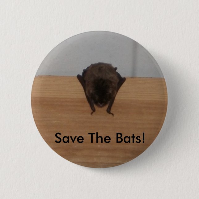 Retten Sie die Schläger! wild lebende Tiere Knopf Button (Vorderseite)
