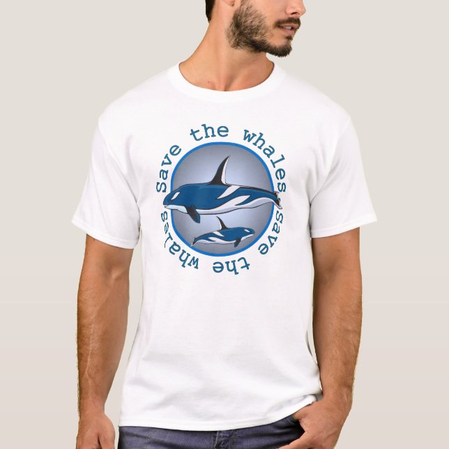 Retten Sie die Wale T-Shirt (Vorderseite)