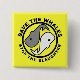 Retten Sie die Wale - Tierrechte Button