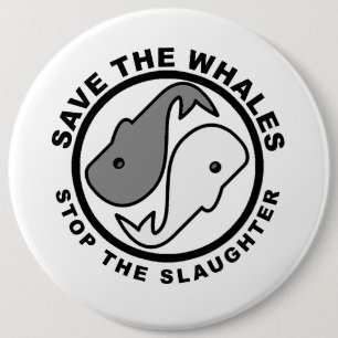 Retten Sie die Wale - Tierrechte Button
