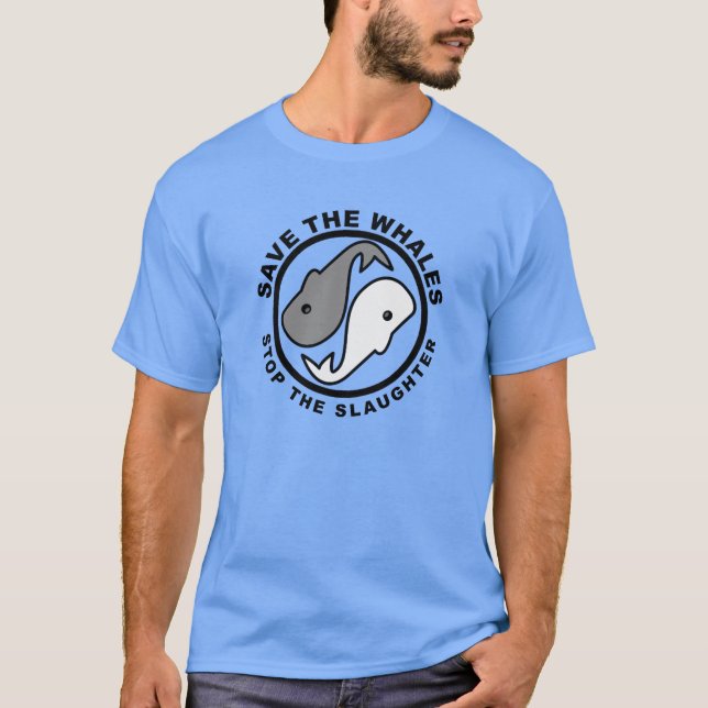 Retten Sie die Wale - Tierrechte T-Shirt (Vorderseite)