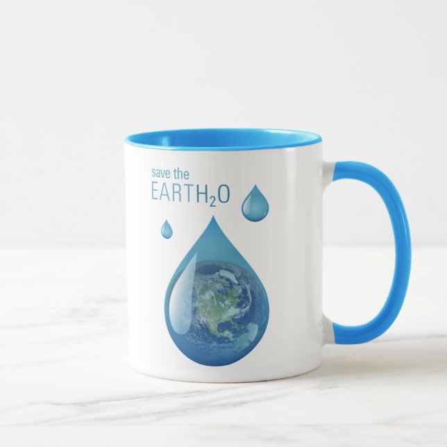 Retten Sie die Wasser-Planeten-Tasse Tasse (Rechts)