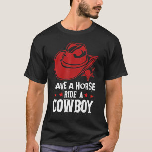 Retten Sie ein Pferd reiten Cowboy Gallop für Männ T-Shirt