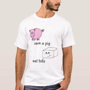 retten Sie ein Schwein essen Tofu T-Shirt