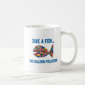 RETTEN SIE EINE FISCH-ENDEN-BALLON-VERSCHMUTZUNG KAFFEETASSE