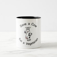 Retten Sie eine Kuh essen einen Vegetarier