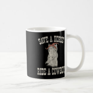 Retten Sie eine Pferdereifahrt Ein Cowboy Der Sonn Kaffeetasse