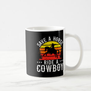 Retten Sie eine Pferdereifahrt Ein Cowboy Western  Kaffeetasse