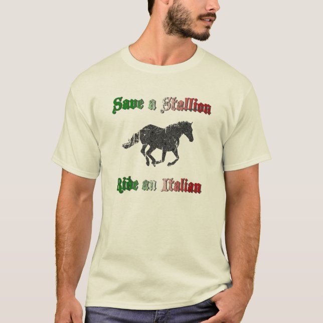 Retten Sie einem Stallion Fahrt ein T - Shirt der (Vorderseite)