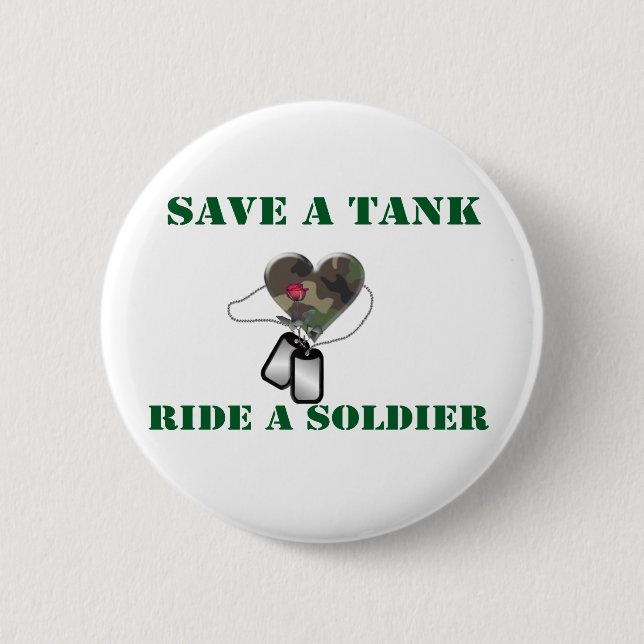 Retten Sie einer Behälter-Fahrt einen Soldaten 3 Button (Vorderseite)