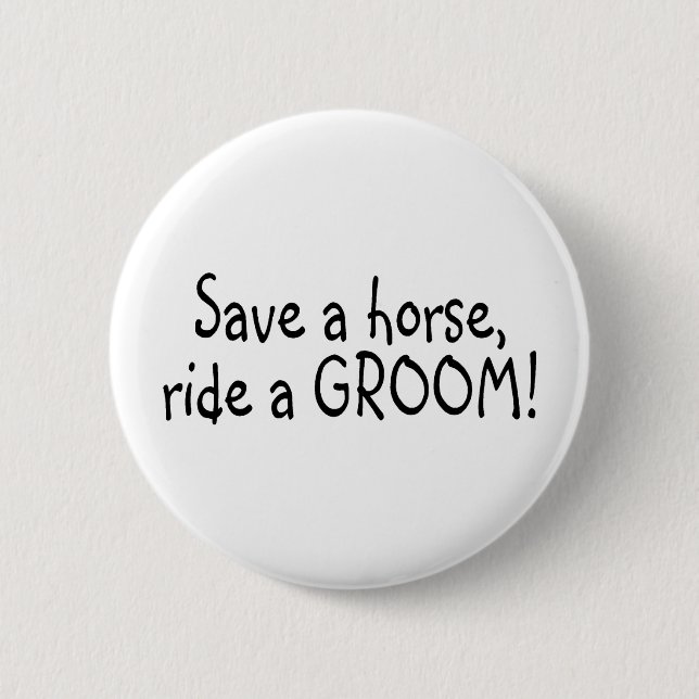 Retten Sie einer Pferdefahrt ein Button (Vorderseite)