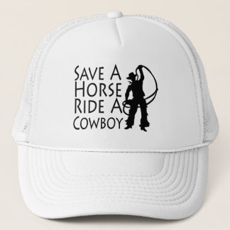 Retten Sie einer Pferdefahrt einen Cowboy 2 Truckerkappe