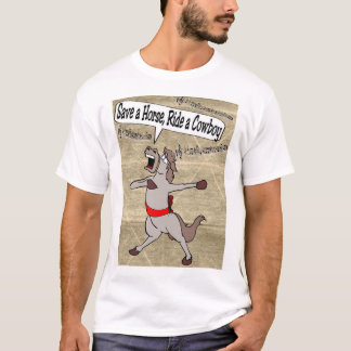 Retten Sie einer Pferdefahrt einen Cowboy T-Shirt