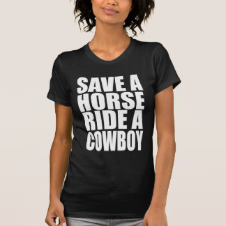 Retten Sie einer Pferdefahrt einen Cowboy T-Shirt