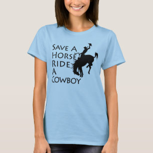 Retten Sie einer Pferdefahrt einen Cowboy T-Shirt