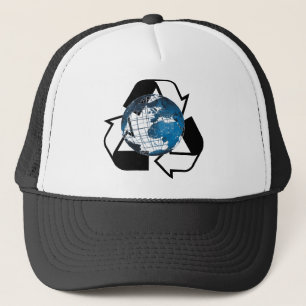 Retten Sie Energie, recyceln Sie Truckerkappe