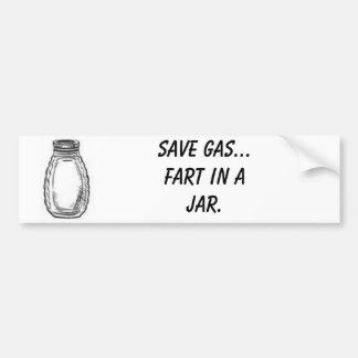 Retten Sie Gas… Furz in einem Glas Autoaufkleber