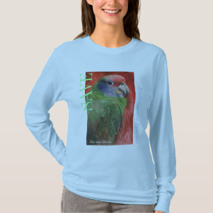 "RETTEN Sie gefährdete Arten-" Papageien-Malerei- T-Shirt