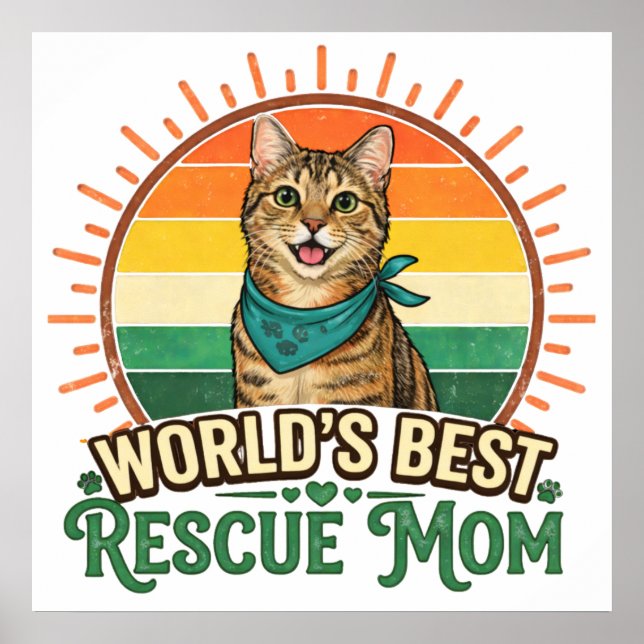 Retten Sie Katze Mama Poster (Vorne)