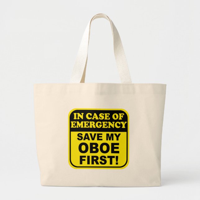 Retten Sie mein Oboe Jumbo Stoffbeutel (Vorne)