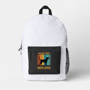 Retten Sie Papa Bierliebhaber Vintage Hund Bedruckter Rucksack