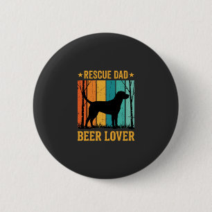 Retten Sie Papa Bierliebhaber Vintage Hund Button