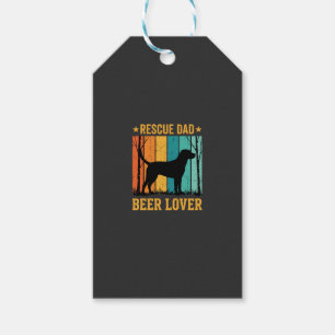 Retten Sie Papa Bierliebhaber Vintage Hund Geschenkanhänger